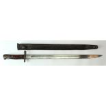 Great War P1907 sword bayonet, blade 17", made in June 1917 by Wilkinson Sword Co. In GC, with its