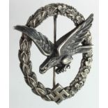 German Luftwaffe Air Gunners badge "Deumer".