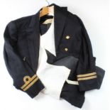 Royal Navy officers dress uniform jacket, waist coat, trousers etc.