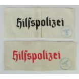 German Nazi police arm bands two of.