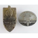 German Nazi Tin badges x2.