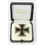 German Nazi Iron Cross three Piece construction unmarked in LDO case.