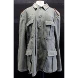 German Nazi officers tunic with collar tabs, buttons, breast eagle and Mountain Troop arm badge