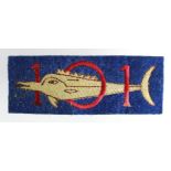 Badge 101 Commando cloth badge with swordfish.