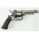 Belgium 19th century pin fire pocket revolver all complete action needs slight attention.