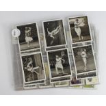 Churchman - Lawn Tennis (L size) & Sporting Celebrities, 2 complete sets in pages, mainly VG cat