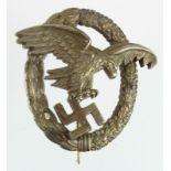 German Luftwaffe Observers badge, service wear.
