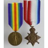 1915 Star & Victory Medal to 23454 Pte W Lowe Liverpool Regt. Served with 14th and 18th Bn's. (2)