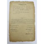 RFC WW1 interest - original Army Form W.3348 Combats in the Air - 22 Sqdn 1/6/1917 A/796 A/855 A/