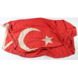 Turkish Ottoman era 5x feet flag with Turkish stampings translating as 1917 ?