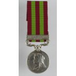 Indian Medal 1896 with clasp Punjab Frontier 1897-98, named (4589 Pte G Fright 1st Bn "The