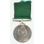 Volunteer Force Long Service Medal QV, unnamed.