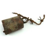 WW1 scarce German barbed wire bell found on the Somme battlefield.