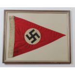 German NSDAP pennant in frame.