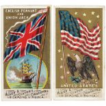 Allen & Ginter U.S.A. - Flags of All Nations, complete set of 48 + 2 varieties, mainly VG cat