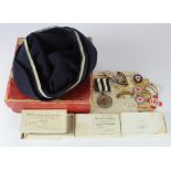 WW2 Red Cross Nurses medals, badges, photos, documents, hat to Nurse Gladys Weller in pre WW1