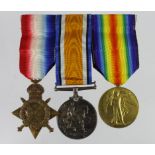 1915 Star Trio to 10072 Pte P Bailey North'N R. Born Kettering. (3)