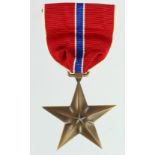 US WW2 bronze star in its original box of issue.