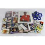 Football - box containing quantity of cards from various manufacturers, mixed condition, some