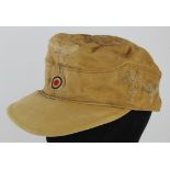 German Luftwaffe Afrika Korps interesting Forage cap with added embroidery including Palm trees,