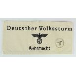 German Nazi Deutscher Volkssurm arm band.