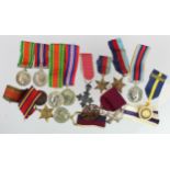 Medals bag of various miniature medals some mounted for wearing with MC MBE x14