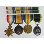 1915 Star Trio to (377 Dvr S H Jones RE), GV Territorial Efficiency Medal (448095 Dvr S H Jones RE).