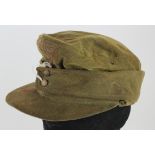 German M43 Whermacht Forage cap, well service worn, fine corduroy.