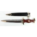 German SA NSKK Dagger, usual Alles Fur Deutchland, and RZM 7/73 marked blade, later scabbard &