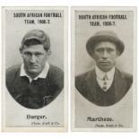 Rugby Football - Taddy, South African Football Team 1906-7, complete set in a page, G - VG cat value