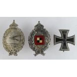 WW1 Imperial German badges and 1st Class Iron Cross