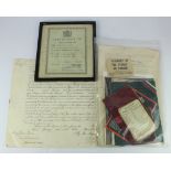 WW2 soldiers service documents etc. Large amount to 2/Lieut H J Turner Rifle Brigade.