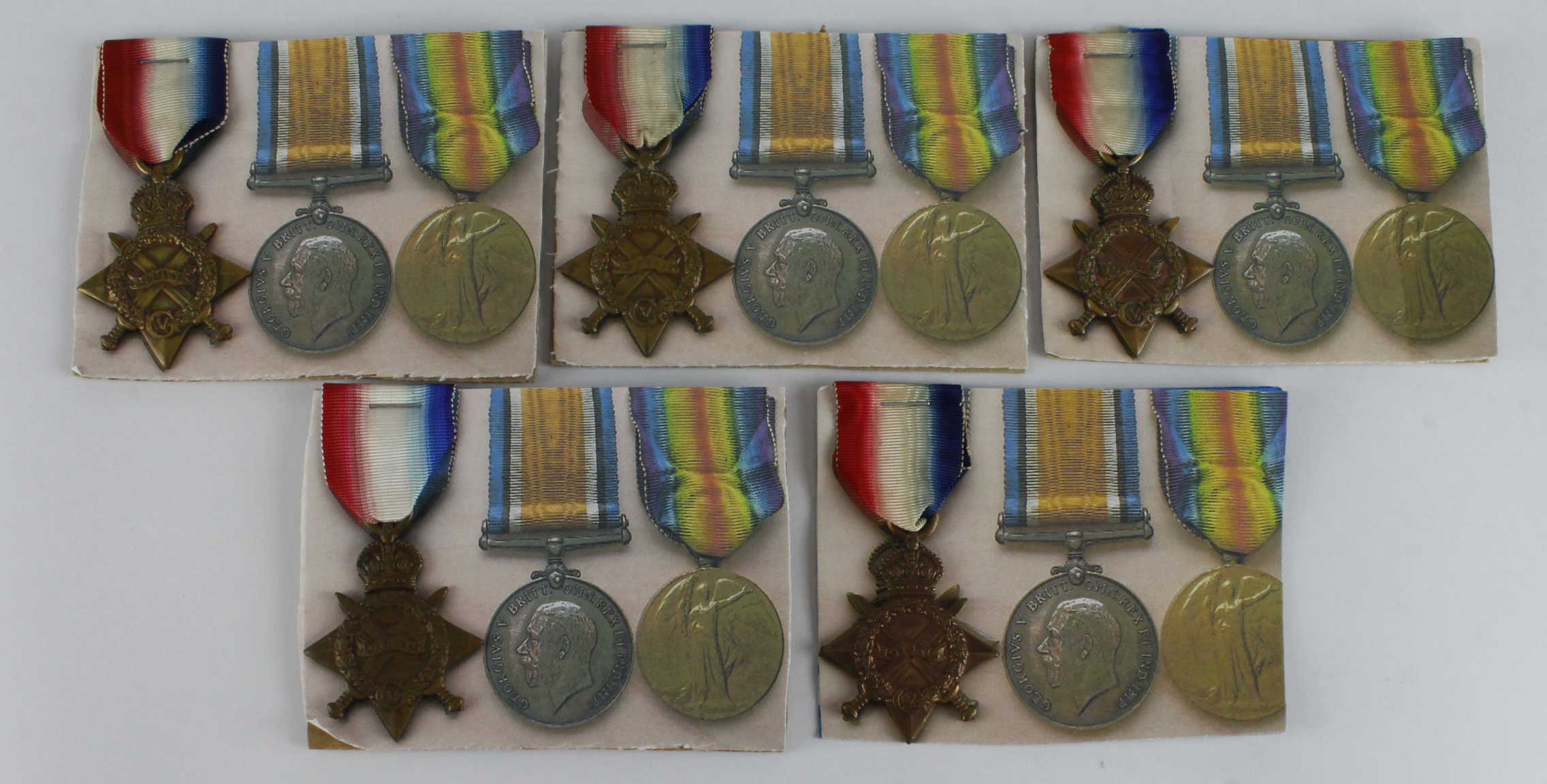 1915 stars all to Royal highlanders. 7501 Pte H Kennedy 1st Bn WIA Oct 1915. 3012 Pte J Garvie 4th