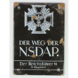 German NSDAP DER REICHFUHRER SS enamel plaque.