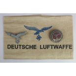 German Luftwaffe items inc Armband.