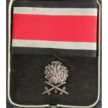 German Knights Cross of the Iron Cross Oakleaves with Swords .in fitted case, 900 silver and 21