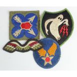 WW2 US Army cloth insignia including Ghost Army.