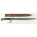 Bayonet WW1 German 98/05 Butchers 2nd pattern made by C.G. Haendl Suhl dated 1915.