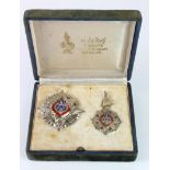 Thailand an Order of the Crown Knight Commander set with sash ribbon in fitted case of issue.