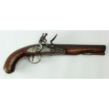 Flintlock early 19th century dragoon pattern military pistol with grand crown lock military proof to