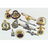 Sweetheart and lapel badges collection of twenty.