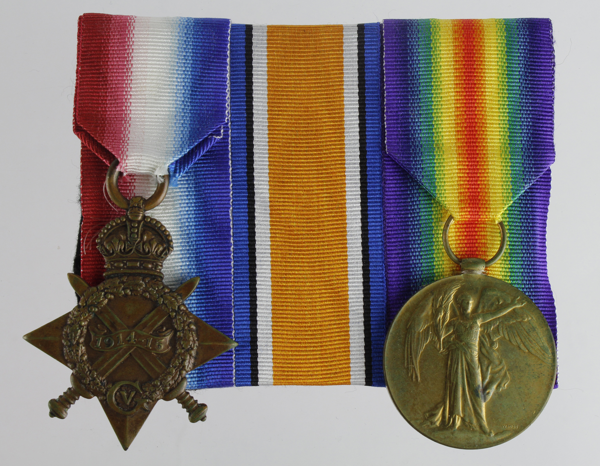 1915 Star & Victory Medal to M2-076229 Pte F Levy ASC. (2)