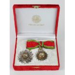 Thailand an Order of the White Elephant Dame Commander set with bow ribbon in fitted case of issue.