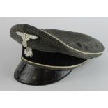 German Nazi Waffen SS peaked cap, crusher style