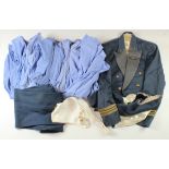 RAF post WW2 officers mess uniforms, 2 of with 10x RAF officers shirts.