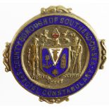 Police WW1 County Borough of Southend on Sea Special Constabulary brass & enamel badge with