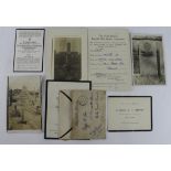 WW1 Casualty documents / postcards (x7) Lieut Henderson 1/6 G.Highlanders Died 13/10/1918. Scott