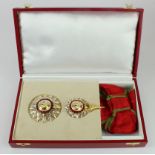 Thailand an Order of the White Elephant Grand Commander set with sash ribbon in fitted case of