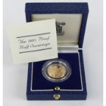 Half Sovereign 1983 Proof FDC cased with cert.