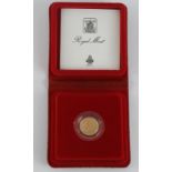 Half Sovereign 1980 Proof FDC cased with cert.